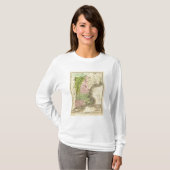 州のOlneyの東の地図 Tシャツ (正面フル)