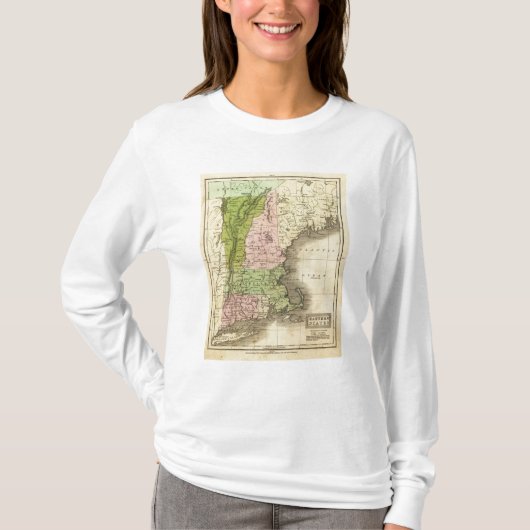 州のOlneyの東の地図 Tシャツ (正面)