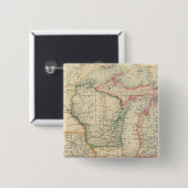 州はミシガン州、ウィスコンシン州、アイオワ州 缶バッジ (正面&裏面)