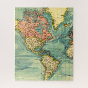 州を使用した世界地図 ジグソーパズル