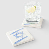 州イスラエル国旗のコースター ストーンコースター (横)