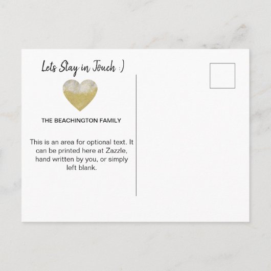 *~*州ウィスコンシン新しいホームアドレスの移動 – 案内ポストカード (裏面)