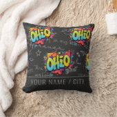 州オハイオのグラフィティホームデコール クッション (ブランケット)