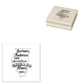 州オブイリノイリンカーン差出人住所シカゴ ラバースタンプ (押印)