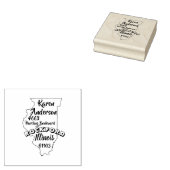 州オブイリノイリンカーン差出人住所ロックフォード ラバースタンプ (押印)