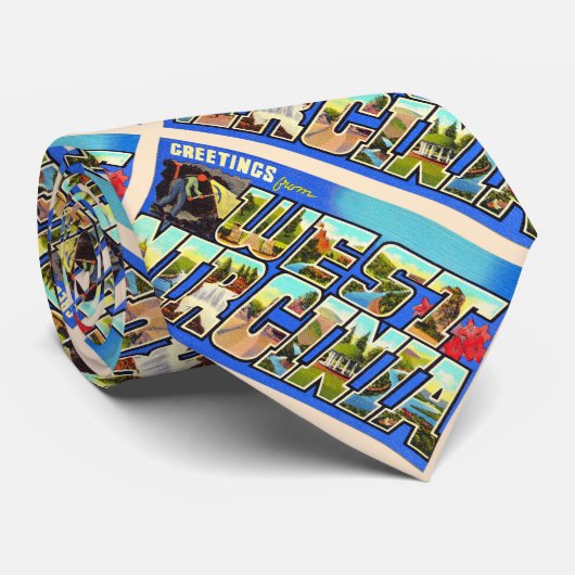 州オブウェストバージニアWV大文字はがき ネクタイ (ロール)