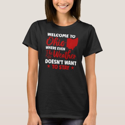 州オブオハイオホーム州ウェルカムトゥオハイオ Tシャツ (正面)