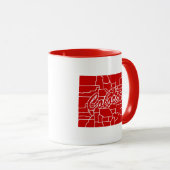 州オブコロラドシェイプレッドマグ マグカップ (正面右)