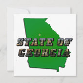 州オブジョージアマップ&写真文字 招待状 (正面)