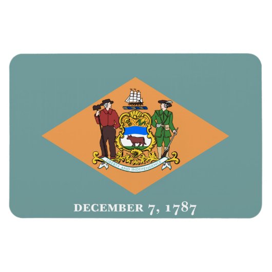 州オブデラウェア州旗 マグネット (横)