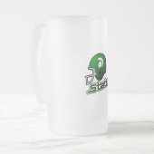 州オブミシガングリーンブラック フロストグラスビールジョッキ (正面左)