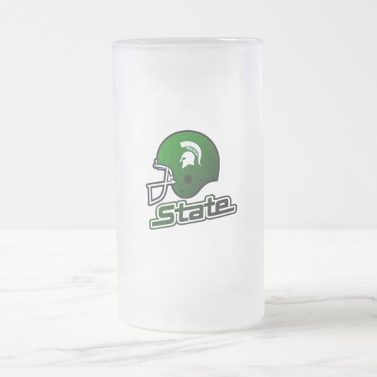 州オブミシガングリーンブラック フロストグラスビールジョッキ (中央)