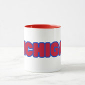 州オブミシガンプライドカスタム2トーンコーヒー マグカップ (中央)