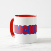 州オブミシガンプライドカスタム2トーンコーヒー マグカップ (正面左)