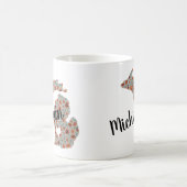 州オブミシガンポピーズフローラルパターン コーヒーマグカップ (中央)