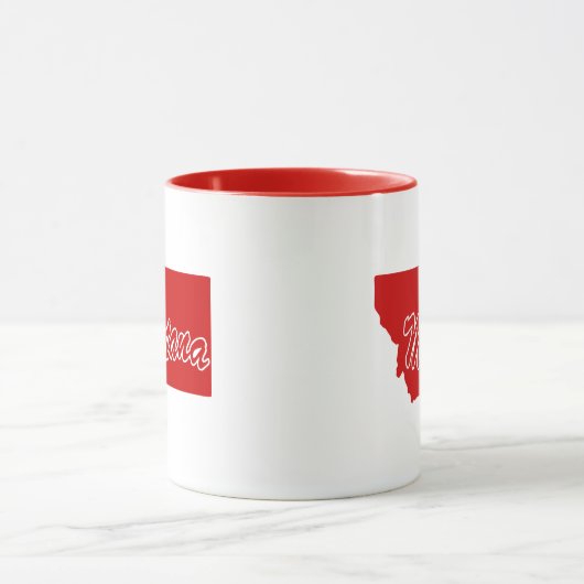 州オブモンタナシェイプレッドマグカップ マグカップ (中央)