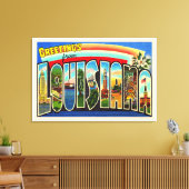 州オブルイジアナヴィンテージ大判はがき キャンバスプリント (インサイチュ (リビング))