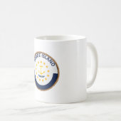 州オブロードアイランド国旗印 コーヒーマグカップ (正面右)