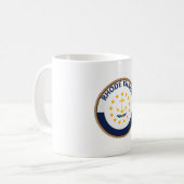 州オブロードアイランド国旗印 コーヒーマグカップ (正面左)