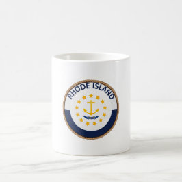州オブロードアイランド国旗印 コーヒーマグカップ