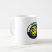 州オレゴン国旗の封印 コーヒーマグカップ (正面左)