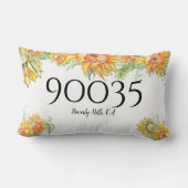 州カスタムサンフラワーズシティジップランバーピロー ランバークッション (裏面)