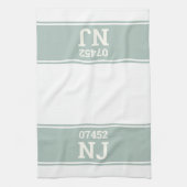 州カスタム引っ越し祝いパーティーギフトグリーン キッチンタオル (縦)