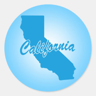 州カリフォルニアクラシックラウンドステッカー ラウンドシール