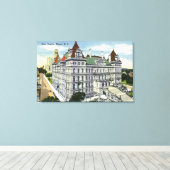 州キャピトル建物番号の外部ビュー キャンバスプリント (インサイチュ (ウッドフロア))