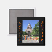 州キャピトル建物、オースティン、テキサス州 マグネット (正面/裏面)