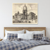 州キャピトル建物、スプリングフィールド、イール キャンバスプリント (インサイチュ (寝室))