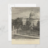 州キャピトル、マディソン、ウィス ポストカード (正面/裏面)