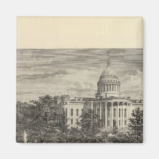 州キャピトル、マディソン、ウィス マグネット (正面)