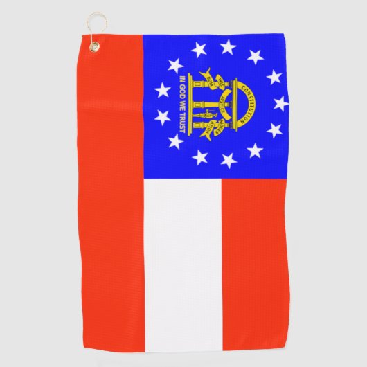 州グルジア国旗オンゴルフタオル ゴルフタオル (正面)