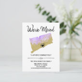 *~*州コネチカットグリッター紫の移動 案内ポストカード (スタンド正面)