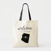 州シルエ結婚ットの歓迎トート | アリゾナ州 トートバッグ (正面)