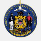州シール・オブ・ウィスコンシン セラミックオーナメント (裏面)
