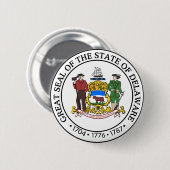 州シール・オブ・デラウェア 缶バッジ (正面&裏面)
