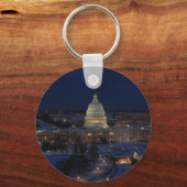 州ス統一されたカピトル建物アットナイト キーホルダー (正面)