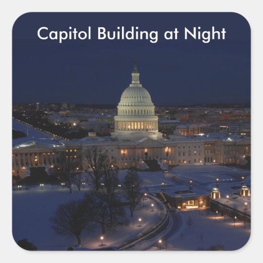 州ス統一されたカピトル建物アットナイト スクエアシール (正面)