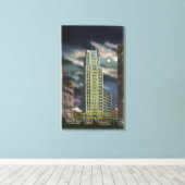 州タワー建物の屋外ビュー キャンバスプリント (インサイチュ (ウッドフロア))