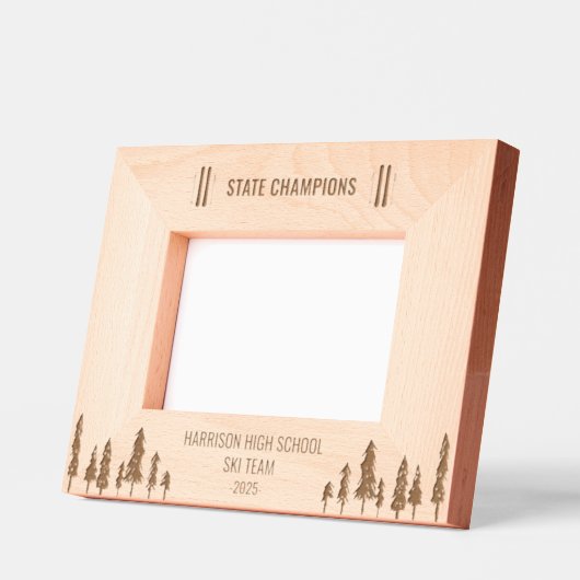州チャンピオンズスクールスキーチームカスタム レーザー彫刻フレーム (左)
