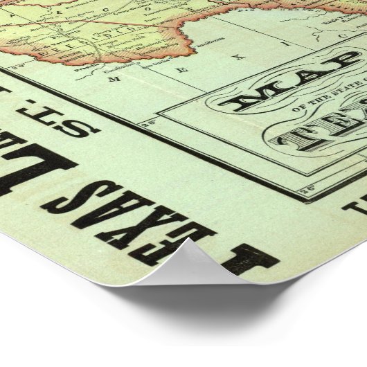 州テキサス州3 ポスター (角)