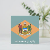 州デラウェア州旗 招待状 (スタンド正面)