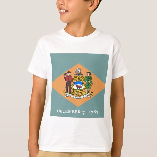 州デラウェア州旗 Tシャツ (正面)