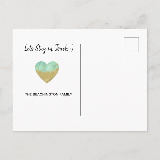 *~*州デラウェア移動グリッター – 新しいアドレス 案内ポストカード (裏面)