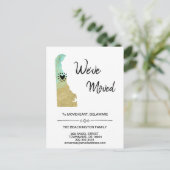 *~*州デラウェア移動グリッター – 新しいアドレス 案内ポストカード (スタンド正面)