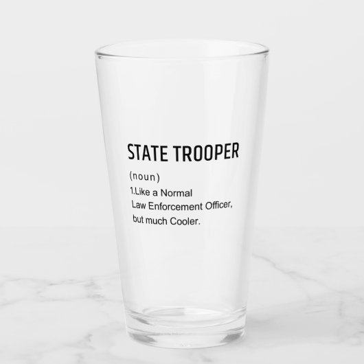 州トルーパーマグ通常の法執行力のようなギフト タンブラーグラス (正面)