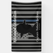 州トルーパー高速道路パトロール米国国旗の引退 横断幕 (縦)