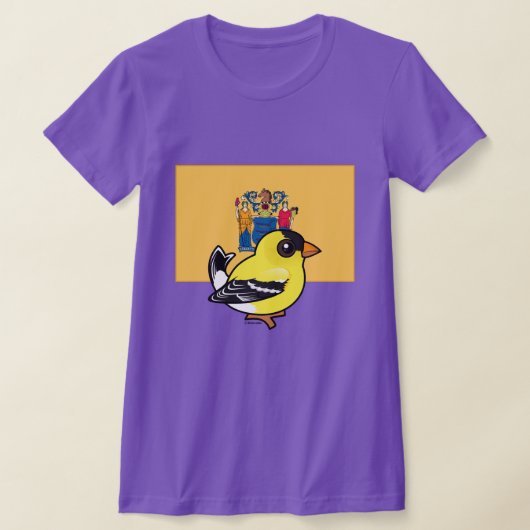 州ニュージャージー州バードラブル Tシャツ (レイダウン)